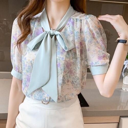 Summer Korean Fashion Silk Woman Shirts Satin Office Lady Short Sleeve Buttoned Shirt Black Blue Ladies Tops Blouse