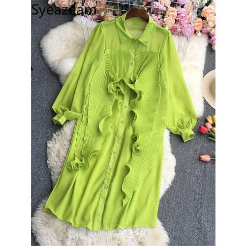 Syeazeam Fashionable Shirt Dresses