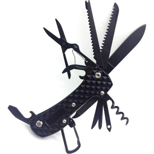 Titanium Black Multifunctional Knife Multi Purpose Folding knife survival Outdoor Camping Survival Multi Tool Swiss Knife