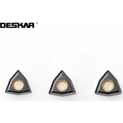 10Pcs DESKAR WNMG080404 WNMG080408 WNMG080412 LF3018 carbide Inserts Lathe cutting Tool CNC turning tools For Cast iron
