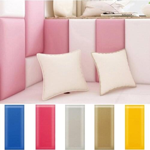 Solid Color Baby Anti-collision Wall Mat Foam Waterproof Self-adhesive Cushion