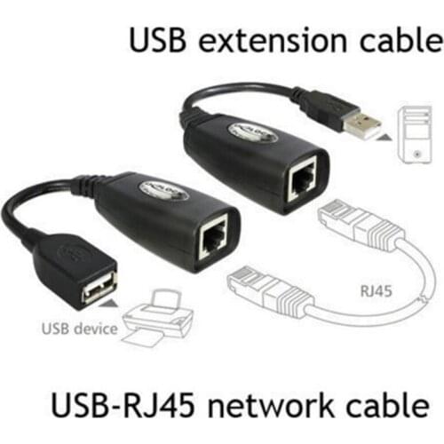 Ethernet Extender USB 2.0 Male To Female Cat6 Cat5 Rj45 LAN Ethernet Network Extender Repeater Adapter Converter Cable New 2021