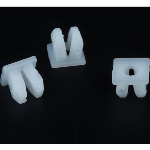 50Pcs Universal Auto Fastener White 5mm Hole Plastic Push Rivet Fender Clips Fender Bumper Door Side Skirt Retainer