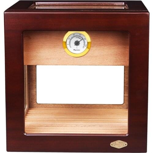 Cedar Wood Cigar Box Creative Transparent Small Cigar Display Cabinet Painted Cigar Humidor