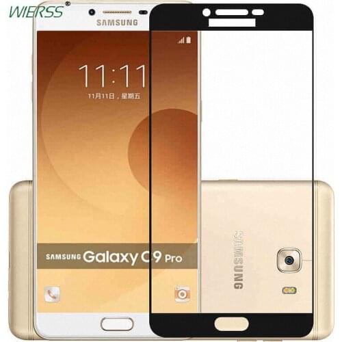 Full Cover Tempered Glass Screen Protector For Samsung Galaxy C9 Pro c9000 6" Glass Case Film