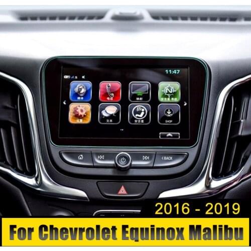 Car Screen Protector Film For Chevrolet Equinox Malibu XL 2016-2019 Tempered Glass Car Navigation Screen Protective Film Sticker