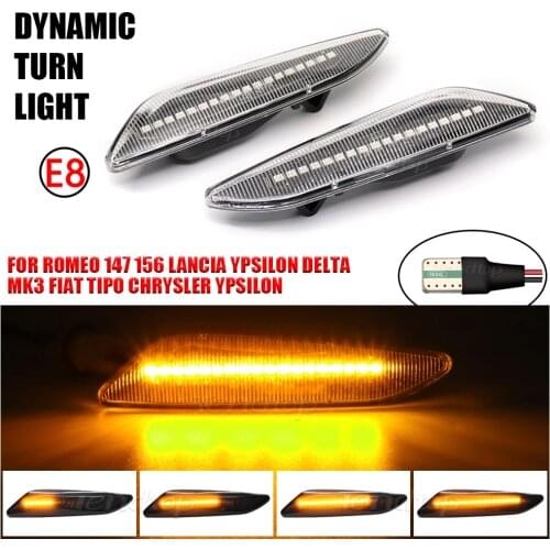 12V For Alfa Romeo 156 / 156 Sportwagon typ (932) / 147 typ (937) LED Turn Signal Side Marker Lamp Sequential Falsher Car Light