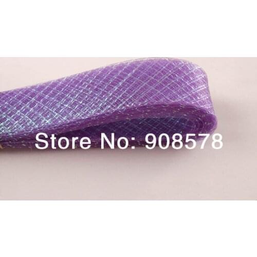 2.8'' wide Plain with silver thread polyester netting 100 yard/lot #30 color