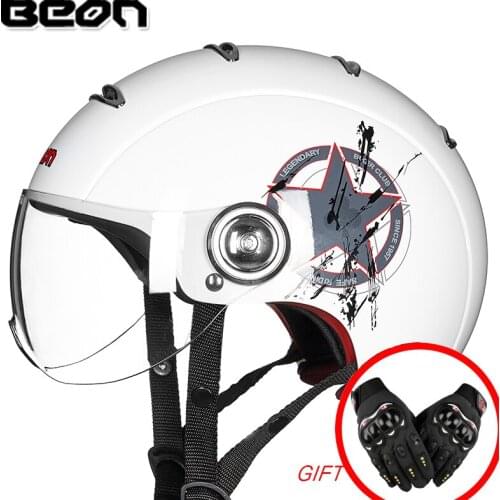 2019 NEW Beon Vintage Motorcycle Helmet Retro Moto Bike Motorbike Scooter Summer Half Motorcycle Helmets