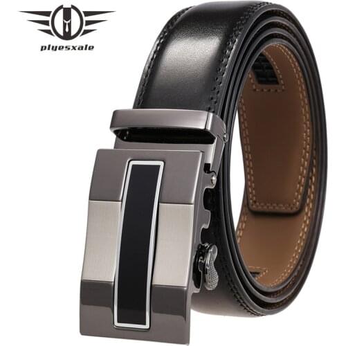 2021 Genuine Leather Mens Belt High-quality Luxury Cowskin Fashion Alloy Automatic Buckle Business Formal Black Belts G344