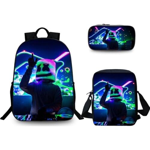 3PCS Backpack school Pencil Case Shoulder Waterproof School Bag Student Backpacks Laptop Travel Bag Birthday Gifts