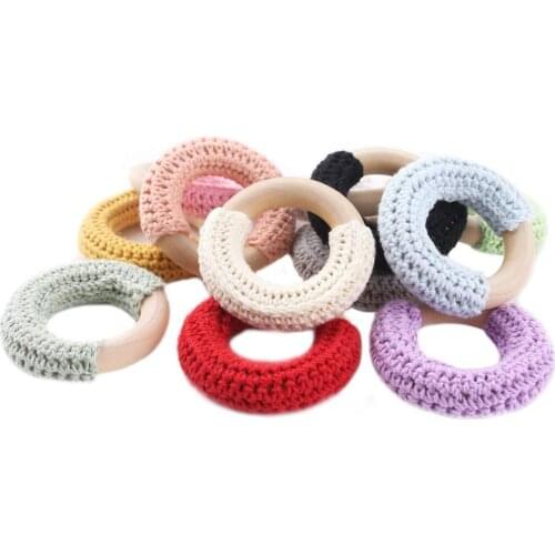 40Pcs Natural Wood Circles Beads Connectors Wooden Ring DIY Jewelry Making Craft