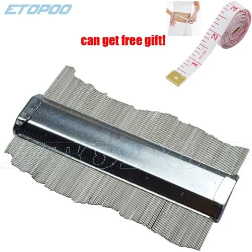 6 Inch Shape Duplicator Multipurpose Measuring General Tools Clear Metal Contour Gauge Professional Tiling Durable Laminate