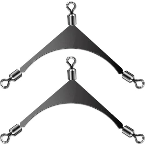 5PCS/Lot American 3 Way Stainless Steel Fishing Jig Head Swivels Rolling Pole Connector Tackle Swivel Fishing Accessories