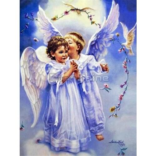 Angel Religion Printed 11CT Cross-Stitch Embroidery Set DMC Threads Sewing Knitting Craft Needlework Jewelry Gift Adults