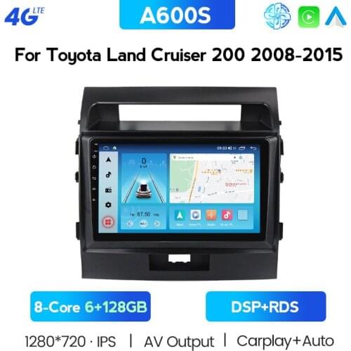 Carplay Android 11 Car DVD Player For Toyota Land Cruiser 200 2008 - 2015 LC200 k3 k5 Car Radio Multimedia Video Player GPS 2Din