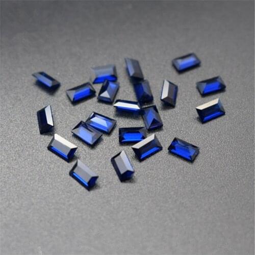 Brilliant Blue Spinel Rectangle Faceted Gemstone Small Size Rectangle Blue Spinel Gem Multiple Sizes to Choose C52L