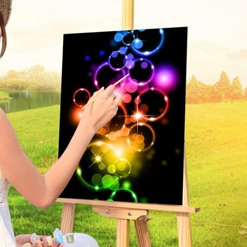 Colored Flowers Painting By Numbers Complete Kit Acrylic Paints 40*50 Oil Painting Decoration For Children Handicraft