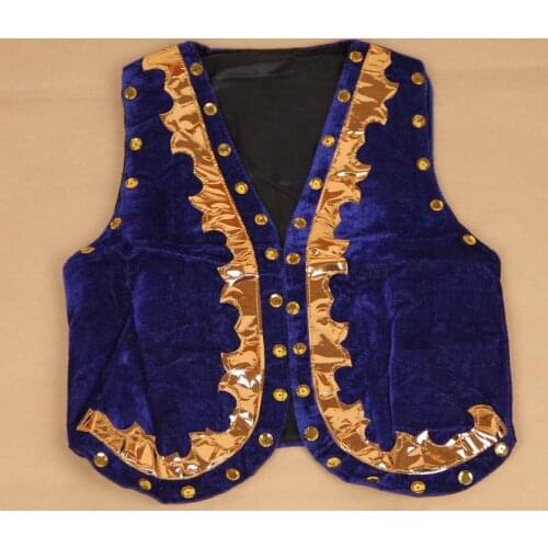 2019 New Chinese Folk Dancewear children dance costumes boys vest boys uygur dance childrens performance costumes