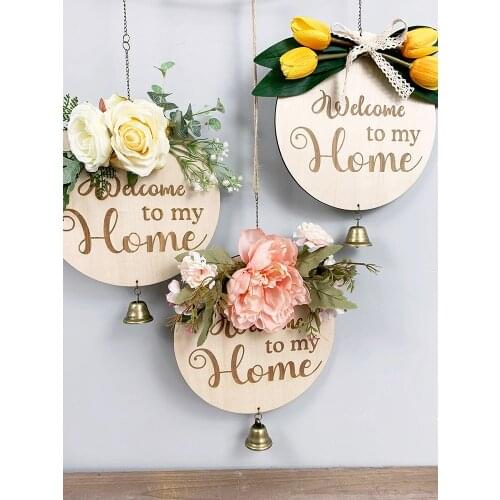 Welcome To My Home Living Room Creative Bedroom TV Custom Wooden Craft Wall Art Decoration Nordic Ornaments Listing Restaurant