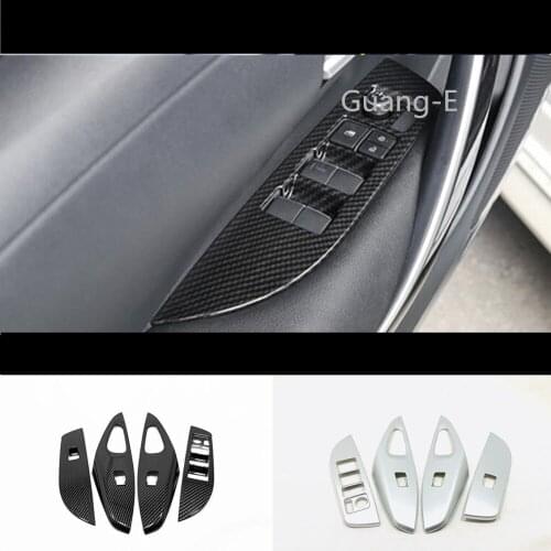 Body Door Window Glass Inner Panel Armrest Lift Switch Button Trim Frame Molding 4pcs For Toyota Corolla Altis 2019 2020 2021