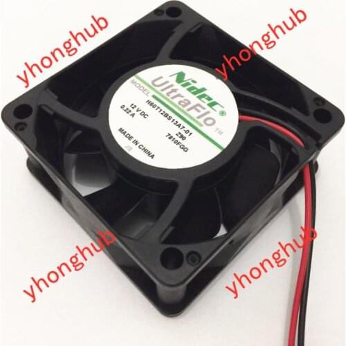 Nidec H60T12BS13A7-01 DC 12V 0.22A 60x60x25mm 2-Wire Server Cooling Fan