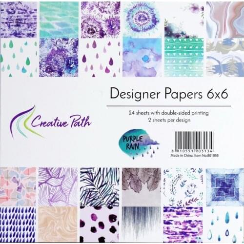 CRZCrafter 6"x6 Inch Scrapbooking Pattern Craft Designer Decorative Papers Two Sides Designs Background Origami Pack Acid free