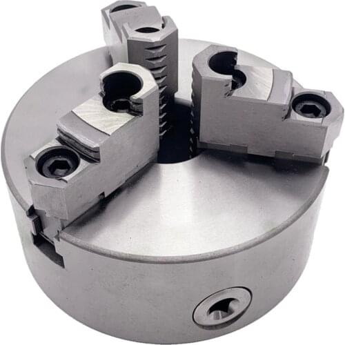 K11-160A 3 Jaw 6'' Hardened Steel Lathe Chuck Self-Centering Safety Chuck Key Reversible Tool for Drilling Milling Machine