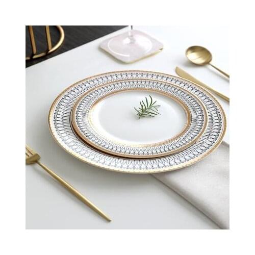 Creative beaded transparent glass plate simple Nordic style Western food dinner plate salad plate dessert dessert plate set WY5