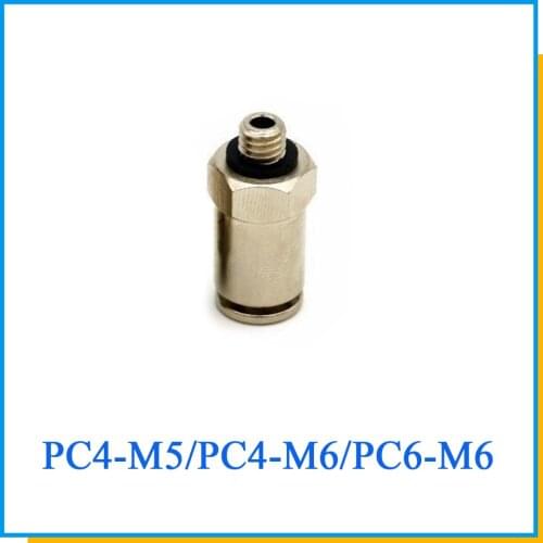 Hot! 3D Printer Pneumatic Fittings PC4-M6,PC6-M6 For 4mm,6mm PTFE Tube Connector Coupler Top Quality