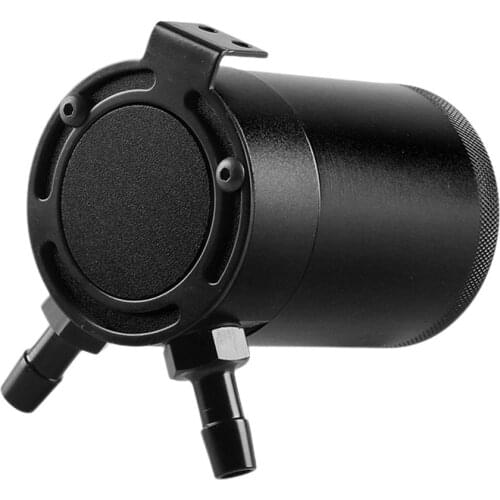 Oil Catch Can 2 Port Tank Baffled Air-oil Separator Automobile Oil Vent Pot Exhaust Waste Oil Recovery Pot Oil Pot