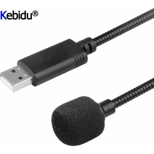 KEBIDU Mini USB 2.0 Microphone Portable Adjustable MIC Anti-Noise Audio Adapter for Laptop/Notebook/PC/MSN/Skype Drive-free