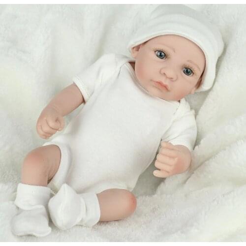 10 inch 25cm Reborn bebe Mini doll Newborn lifelike cute Dolls Full Body Silicone play Toys Gift best lol Christmas gift KAYDORA