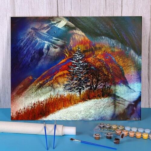 Landscape Autumn∕winter DIY Painting By Numbers Complete Kit Oil Paints 40*50 Picture By Numbers Photo Home Decor Drawing
