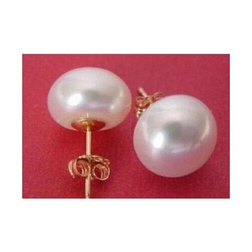 HUGE AAA+ 11mm NATURAL White SOUTH SEA Pearl Earring Lovely Fine Nobility Ladys Womens Earrings