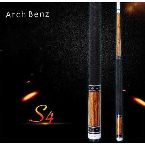 Original Arch Benz S4 Billiard Pool Cue 13mm Tip 149cm Length Professional Maple Shaft Gold Sandalwood Butt Billiards with Gifts