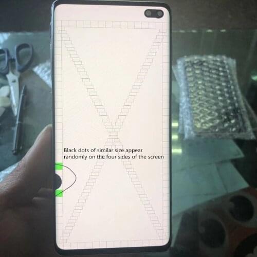 6.4"With Defect Original lcd For Samsung Galaxy S10 Plus G975 G9750 G975F LCD Display Touch Screen Digitizer With Frame Assembly