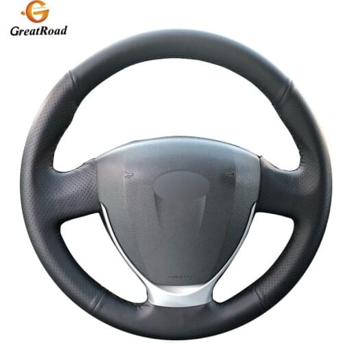 Hand-stitched Black PU Artificial Leather Car Steering Wheel Cover for Lada Priora 2013-2018 Kalina 2 2013-2018