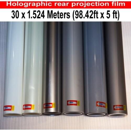 30x1.524sMeters Self Adhesive Clear Rear Projection Screen Film High Resolution Glass Projection Film Advertisement Screen