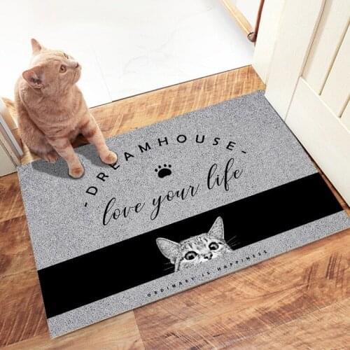 Cute Dog Home Door Mat Carpet PVC Anti-slip Mat Living Room Mat Entrance Door Mat Custom Silk Loop Can Be Cut Hallway Mat Carpet