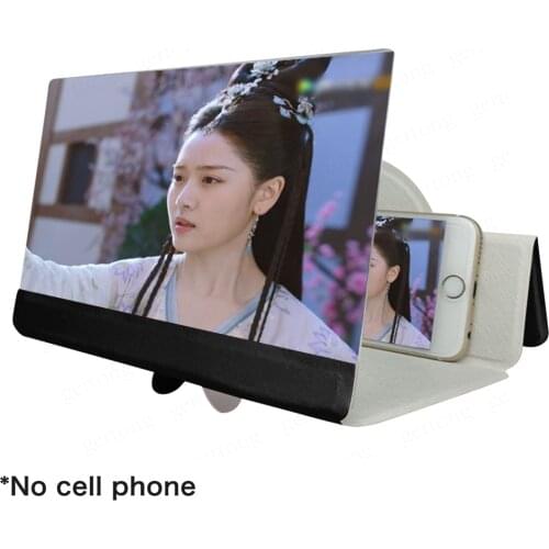 5D Screen Amplifier Folding Leather Mobile Phone Magnifying Glass HD Stand Video Amplifier Bracket Enlarge Stand Eyes Protection