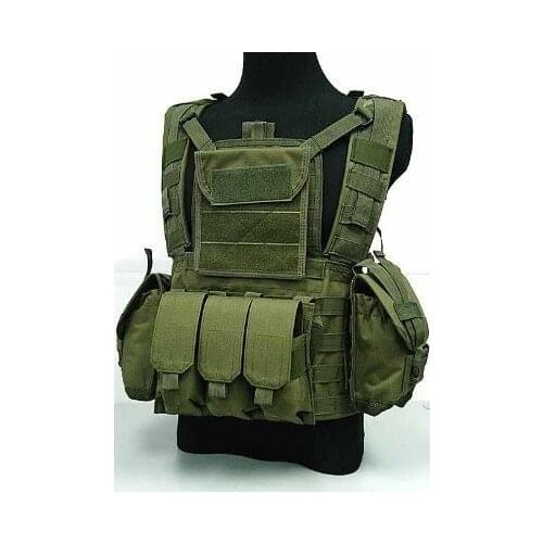 Airsoft Molle Canteen Hydration Combat Vest Tactical vest Army green