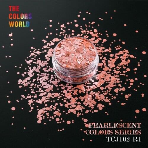 TCJ102 Pearlescent Light Rose Crystal Metallic luster Color for Nail Glitter nail art decorations makeup facepainting nail gel