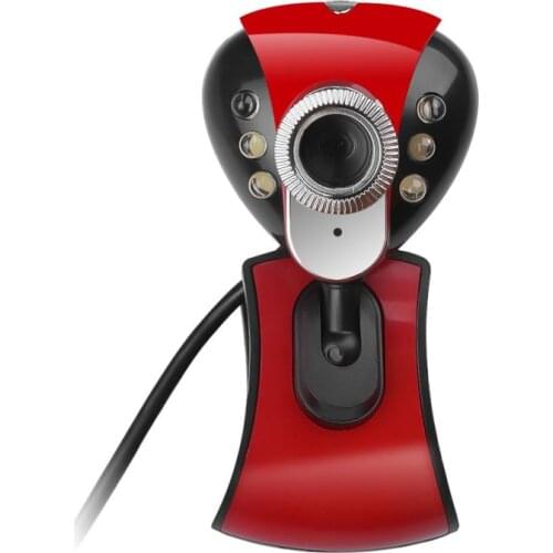 High Definition 480P Camera 360 Degrees Rotary Manual Mode Auto Exposing Control LED Light Webcam With Microphone For PC Laptop