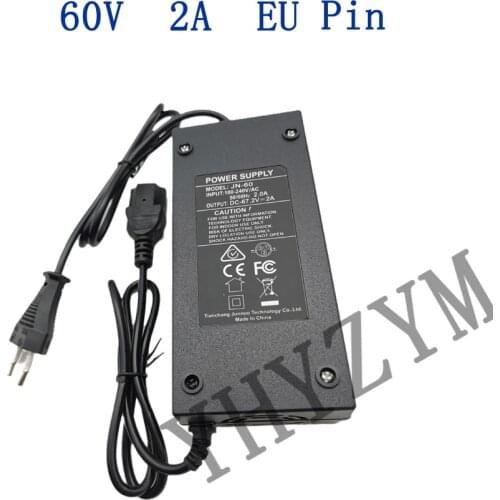Electric Scooter Battery Charger 60V 2A Replenisher European Standard Power Supply City coco Motorcycle Lithium Transformer