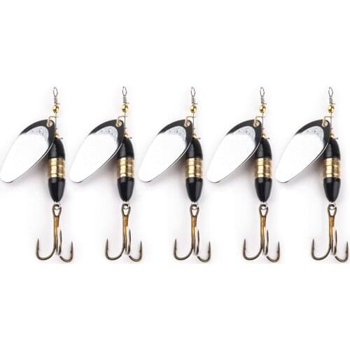 1Pcs 4# Sequins Spinner bait Spoon Lures With Treble Hooks Very thin arch holds the petal Artificial Bait Lake Fishing Tackle