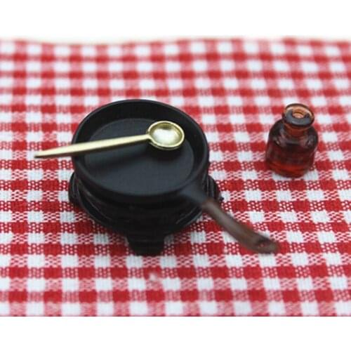 1Pcs Mini Alloy Spoon Simulation Kitchen Tools Model Toys for Doll House Decoration Dollhouse Miniature Accessories 1/12