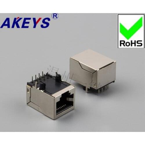 10PCS 5903-10P8C-Rear Foot Full Pack Network Socket 90 Degree Horizontal Side Socket RJ45 Crystal Headrest