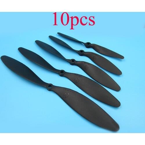 10PCS RC Part Fixed Wing Aircraft Model Propeller 7040 8060 9060 1047 1147 Slow Speed Motor Paddle Plastic Props Center Hole 6mm