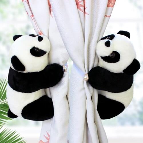 2pcs/set Cartoon Cute Panda Curtain Tieback Holder Tie Backs Children Room Decoration Accessories Holdback Curtain Strap Hook